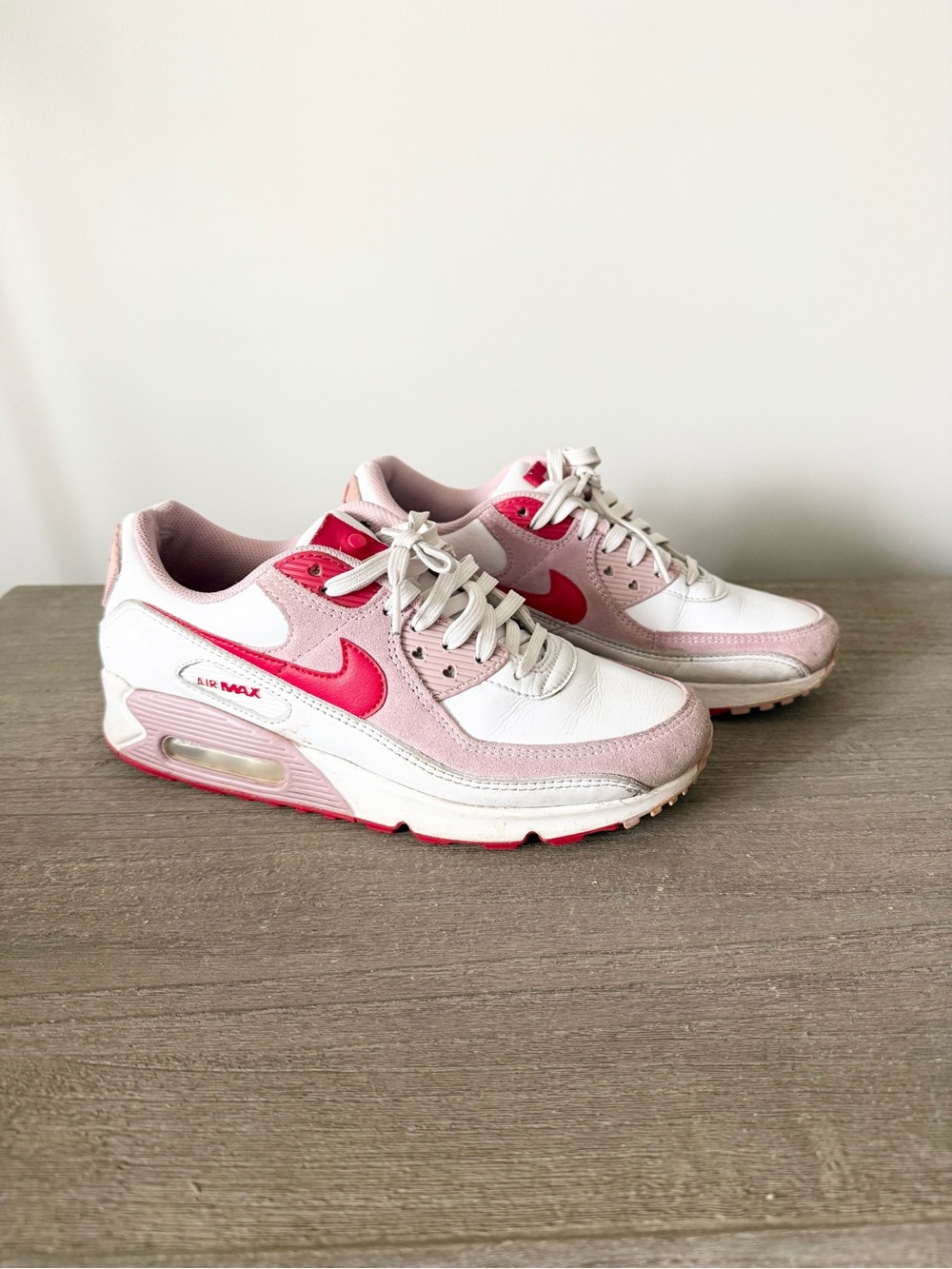 Nike Air Max 90 Love Letter Pink White Red Size 9